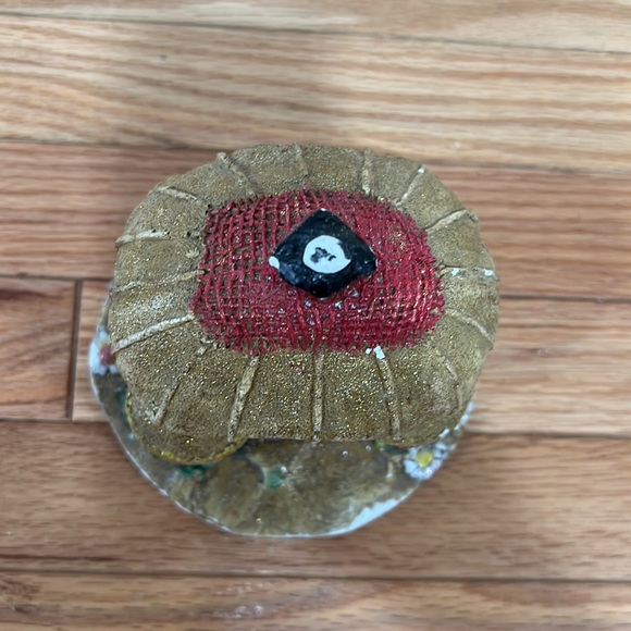 BUY ALONE🔴Vintage 1996🌹beautiful hand painted artifact - Picture 7 of 10